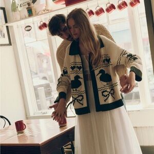 NWT Bel Kazan Duck Cardigan OS